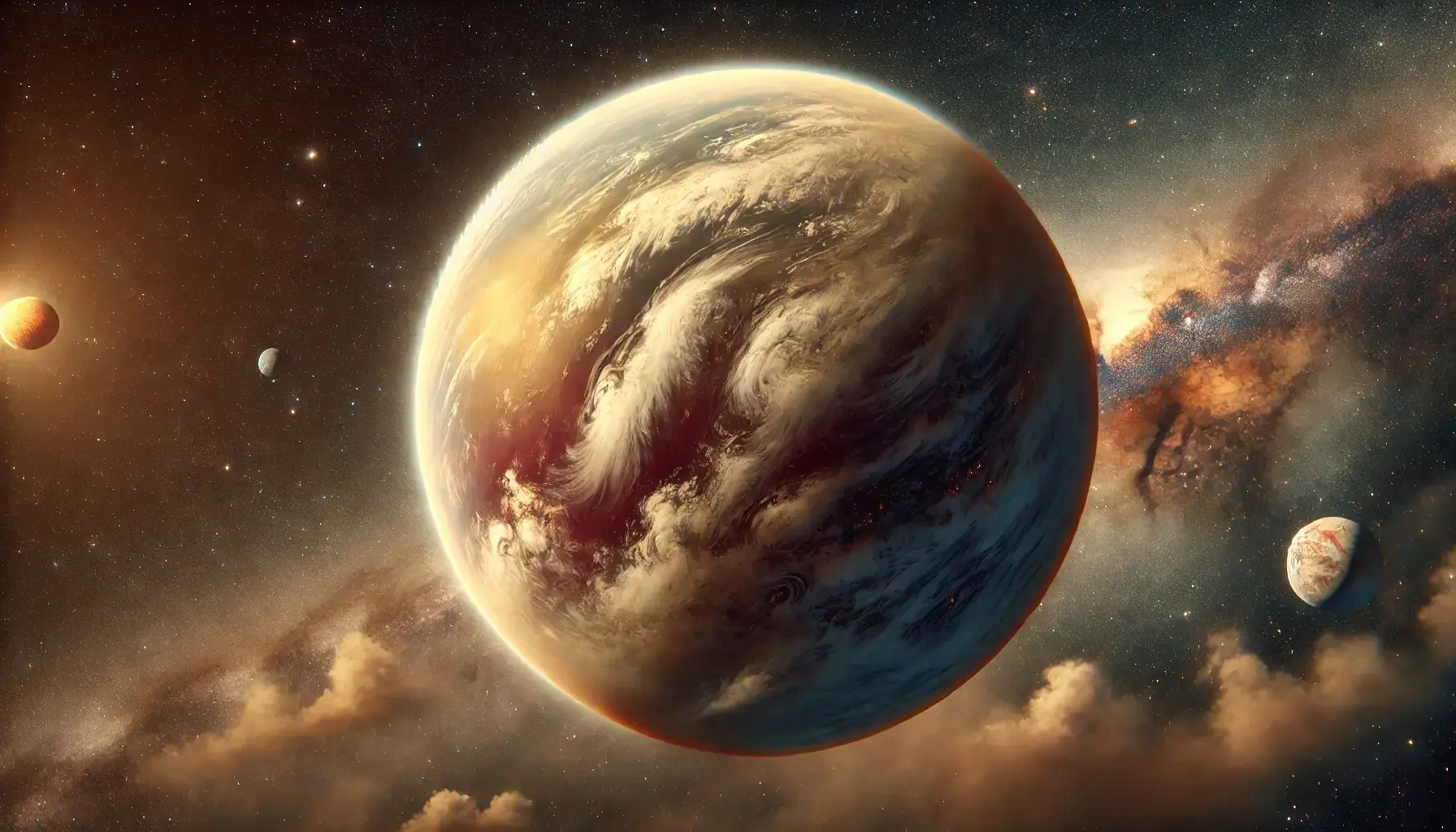 Terrestrial planet with dense atmosphere